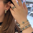 RC Siyah Rodyum Gold Küpe