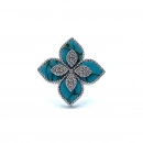 RC Turkuaz Yonca Yüzük