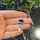 Renkli Mineli Balık Kolye