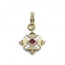 Ruby Kalkan Pudra Kolye Ucu