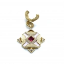 Ruby Kalkan Pudra Kolye Ucu