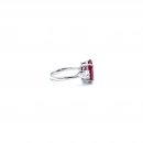 Ruby Oval Damla Duo Yüzük