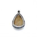 Rutilli Kuvars Yakut Ham Elmas Kolye Ucu