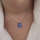 Safir Duo Damla Kolye