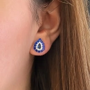 Safir Duo Damla Küpe