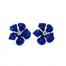 Safir Invisible Çiçek Küpe