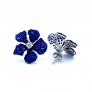 Safir Invisible Çiçek Küpe