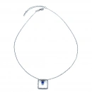 Safir Pırlanta Kare Montür Kolye