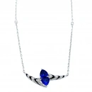 Safir Tri Zebra Kolye