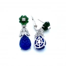 Safir Tulip Markiz Tasarım Küpe