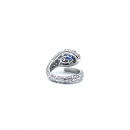 Safir Zümrüt Yılan Full Taşlı Yüzük