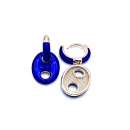 Saks Mineli Düğme Küpe