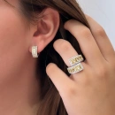 Sarı Baget Mini Halka Küpe