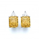 Sarı Ddörtgen Radiant Taşlı Triangle Küpe