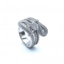 Sarmal Baget Taşlı Yüzük