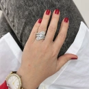 Sarmal Baget Taşlı Yüzük