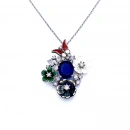 Sedef Çiçek Kelebek Tasarım Kolye