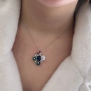 Sedef Çiçek Kelebek Tasarım Kolye