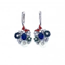 Sedef Çiçek Kelebek Tasarım Küpe