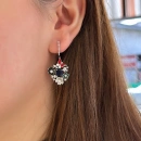 Sedef Çiçek Kelebek Tasarım Küpe