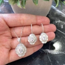 Sedef Ice Cut Madalyon Kolye