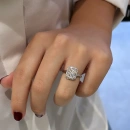 Sertifikalı Mozanit Princess Yüzük