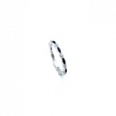 Siyah Mineli Ara Taşlı Badem Yüzük