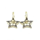 Siyah Mineli Yıldız Küpe