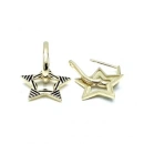 Siyah Mineli Yıldız Küpe