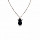 Siyah Mini Damla Kolye