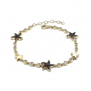 Siyah Taşlı Yıldız Zincir