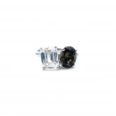 Smoky Quartz Di Oval Yüzük