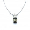 Smoky Quartz Markiz Trio Kolye