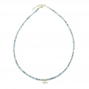 Su Yeşili Kuvars Dorika Detaylı Kolye