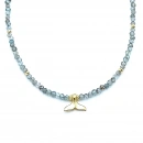 Su Yeşili Kuvars Dorika Detaylı Kolye