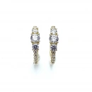 Süzme Taşlı Halka Küpe