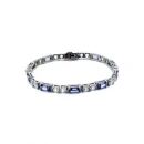 Tanzanit Ddörtgen Taşlı Suyolu Bileklik