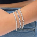 Tanzanit Ddörtgen Taşlı Suyolu Bileklik