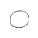 Tanzanit Ddörtgen Taşlı Suyolu Bileklik