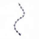 Tanzanit Kalp Taşlı Suyolu Bileklik