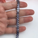 Tanzanit Kaydırmalı Ddörtgen Suyolu Bileklik