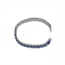 Tanzanit Kaydırmalı Ddörtgen Suyolu Bileklik