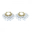 Taş Sallantılı Halka Küpe