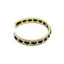 Taş ve Deri Detaylı Marka Kelepçe