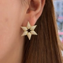 Taşlı Altıgen Yıldız G Küpe