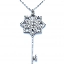 Taşlı Anahtar Asansör Zincir Kolye