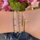 Taşlı Daisy Zincir Bileklik