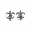 Taşlı Fleur de Lis Küpe