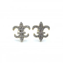 Taşlı Fleur de Lis Küpe