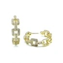 Taşlı Gurme Zincir Halka Küpe